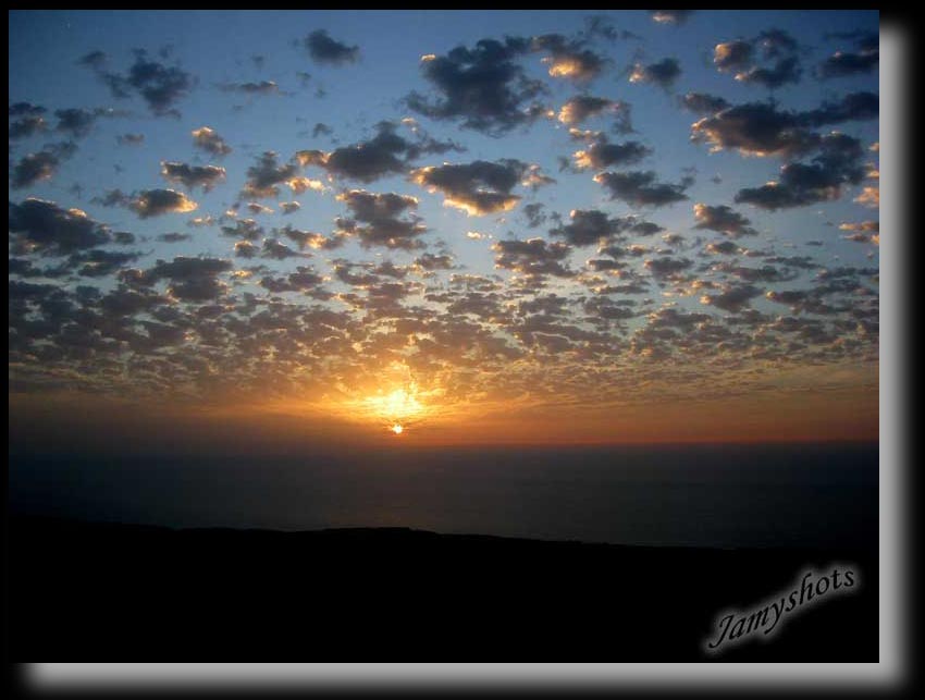 Coucher de soleil sur la c�te