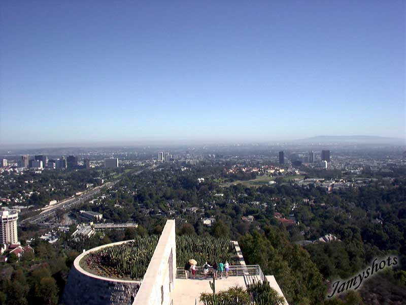 Vue de Los Angeles du mus�e Paul Getty.