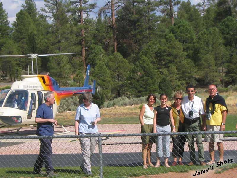 D�part pour le survol du Grand Canyon.