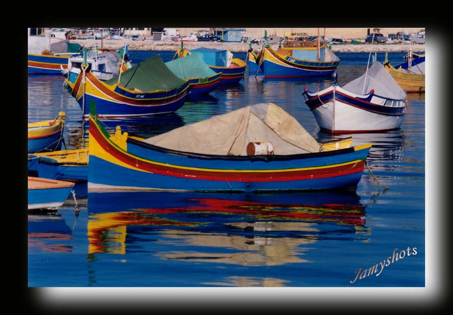 Barques du port de Marsaxlokk � Malte