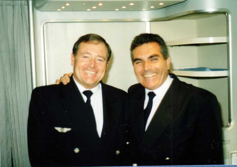 Avec mon ami Jean Riera � l'embarquement � Narita