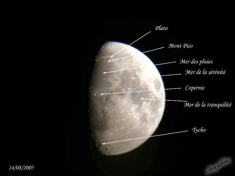 Quelques rep�res sur la lune