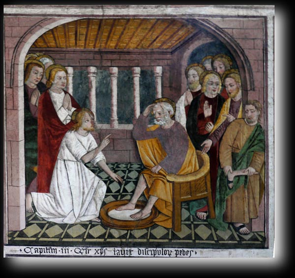 QVALITER CHRITVS LAVIT DISIPVLORVM PEDES