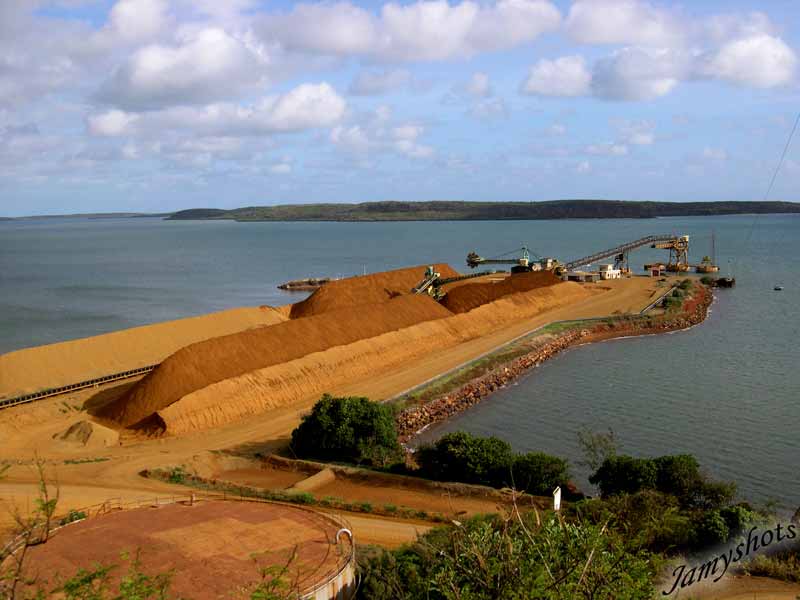 Aire de chargement du minerai de nickel