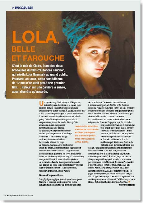 "Brodeuses" sur Arte