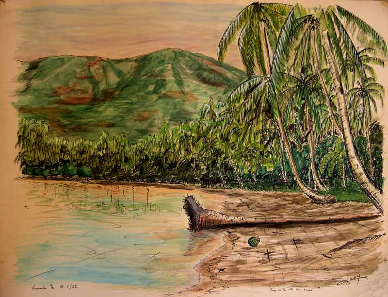 Plage de Ouass�, Presqu'ile de Bogota Nouvelle-Cal�donie